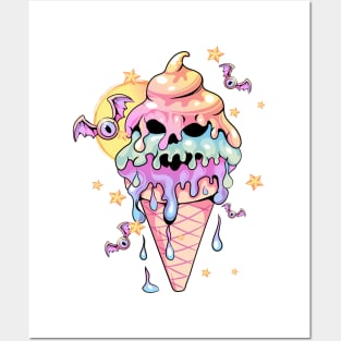 Pastel Goth Ice cream Kawaii Posters and Art